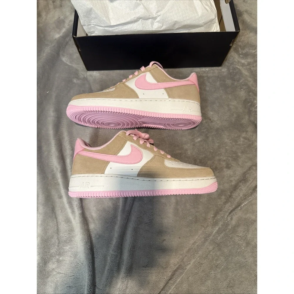 Nike Air Force 1 Low '07 LV8 Hemp Soft Pink Phantom Grey FQ8714-202 US7 M 8.5w